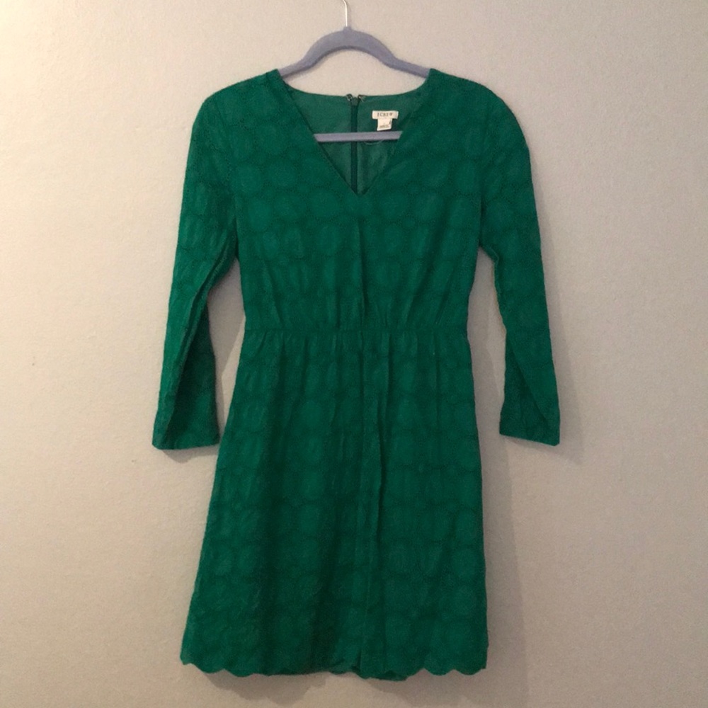 J. Crew Scalloped Eyelet Dress